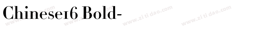 Chinese16 Bold字体转换